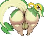 anthro anus balls bedroom_eyes bent_over big_butt brown_eyes butt generation_5_pokemon genitals huge_butt kingofacesx looking_at_viewer looking_back male multicolored_body narrowed_eyes nintendo nude perineum pokemon pokemon_(species) seductive smile snivy solo thick_thighs two_tone_body wide_hips 