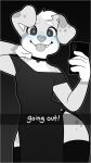  absurd_res agender anthro bare_shoulders blue_blush blush breasts canid canine canis cellphone choker clothing cute_fangs digital_media_(artwork) domestic_dog dress english_text female flat_colors floppy_ears front_view greyscale hand_behind_head happy head_tuft herding_dog hi_res holding_object holding_phone itssunee jewelry legwear looking_at_viewer mammal mirror_selfie monochrome multicolored_body necklace panties panty_peek pastoral_dog phone portrait selfie slit_dress small_breasts smartphone smile snapchat solo spots spotted_body stockings sunee text thigh_highs three-quarter_portrait tongue tongue_out trans_(lore) tuft underwear welsh_corgi 