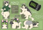 2025 absurd_res anthro arrow_sign ass_up balls_outline beverage big_butt big_pupils black_eyes bulge butt can close-up clothing container detailed_bulge digital_media_(artwork) dilated_pupils domestic_cat drinking energy_drink english_text felid feline felis fur genital_outline green_clothing green_sclera green_sweater green_topwear grey_body grey_clothing grey_ears grey_fur grey_tail grey_underwear happy hi_res holding_beverage holding_can holding_container holding_object male mammal model_sheet monster_energy monty_(sushiamazing) multicolored_body multicolored_fur pink_nose pose pupils rear_view side_view sleeping smile solo sound_effects speech_bubble standing sushiamazing sweater tail text text_box thick_thighs three-quarter_view topwear two_tone_body two_tone_fur two_tone_tail underwear vowelless vowelless_sound_effect white_body white_fur white_tail zzz