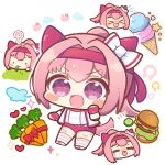  >_< ._. 1girl :d :p ? animal_ears bandaid bandaid_on_leg blush_stickers bow burger buruma carrot chibi chibi_only closed_eyes closed_mouth commentary crying double-parted_bangs ear_bow ear_covers eating fingerless_gloves flower-shaped_pupils food full_body gloves grass hair_between_eyes hair_intakes haru_urara_(bestest_prize)_(umamusume) haru_urara_(umamusume) headband highres horse_ears horse_girl horse_tail ice_cream jacket long_hair looking_at_viewer mokemongetdaze multiple_views open_clothes open_jacket open_mouth pink_eyes pink_hair pink_socks ponytail red_bow red_buruma red_gloves red_headband shirt shoes short_sleeves smile socks standing streaming_tears striped_clothes striped_socks symbol-shaped_pupils tail tears tongue tongue_out umamusume white_background white_bow white_jacket white_shirt white_shoes xd 