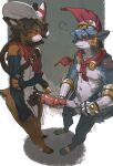 animal_genitalia animal_penis anthro arm_markings arm_warmers armor armwear blush blush_lines brown_body brown_hair canid canine canis cape claws clothing countershading crotch_tuft dipstick_ears duo ear_markings equid equine equine_genitalia equine_penis erection galea gauntlets genitals gloves hair handwear hi_res hooved_toes hooves horse humanoid_genitalia humanoid_penis juo1 kissing looking_at_genitalia looking_at_penis male male/male mammal markings mostly_nude multicolored_ears narrowed_eyebrows penis penis_kissing penis_size_difference red_cape red_clothing red_eyes scut_tail short_tail shoulder_markings tail toe_claws tuft vein veiny_penis white_body white_countershading wolf yellow_eyes