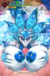  anthro big_breasts breast_play breasts capcom digital_media_(artwork) female genitals hi_res leonifa leviathan_(mh) licking looking_at_viewer male male/female mizutsune monster_hunter nipples nude oral penile penis penis_lick scales scalie sex smile titfuck tongue tongue_out white_body 