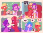  &lt;3 comic drinking earth_pony equid equine female food full_moon hasbro hi_res horn horse izzy_moonbow_(mlp) male mammal mlp_g5 moon my_little_pony pegasus pipp_petals_(mlp) pony popcorn restaurant scared scribble-potato sprout_cloverleaf_(mlp) straw unicorn wings 
