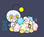  @_@ alien antennae blush boy_on_top candy chibi copyright_request english_text fluffy food furry highres non-web_source sex yellow_eyes 