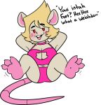 accent alpha_channel anthro blonde_hair breasts chokovit_(artist) cleavage cleavage_cutout clothed clothing cutout feet female foot_fetish foot_focus hair hi_res lily_limburger_(character) mammal markings mole_(marking) mole_on_foot mole_under_eye murid murine navel piercing rat rodent solo tongue tongue_piercing