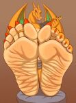  5_toes anthro charizard digit_ring feet feet_up female foot_focus generation_1_pokemon hi_res humanoid_feet jewelry ms._zard nintendo plantigrade pokemon pokemon_(species) ring ruler solo toe_ring toes wings wrinkled_feet zp92 