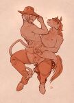  2024 andromorph andromorph/male anthro appleseed_(interkos) blush bodily_fluids boots bovid breath caprine caprine_demon chaps chaps_only clothing cock_and_ball_torture cowboy cowboy_boots cowboy_hat cowgirl_position demon duo equid equine floppy_ears footwear from_front_position full-length_portrait genital_fluids genital_torture goat goat_demon hair hand_on_butt hand_on_hip hat headgear headwear hi_res horse interkos intersex intersex/male long_ears long_hair long_tail male mammal monochrome motion_lines on_bottom on_top onomatopoeia orange_theme penetration penile penile_penetration penis_in_vagina portrait power_bottom sex shoes simple_background sitting sketch slim_anthro smile sound_effects spurs tail tan_background text textured_background tipping_hat trans_(lore) trans_man_(lore) vaginal vaginal_fluids vaginal_penetration 