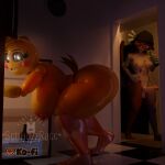 3d_(artwork) alcohol_bottle animatronic anthro appliance avian bent_over big_breasts big_butt bird blender_(artwork) blender_cycles_(artwork) bottle breasts butt calico_cat chicken container digital_media_(artwork) dim_lighting domestic_cat duo epic_games erection eyebrows felid feline felis female five_nights_at_freddy's five_nights_at_freddy's_2 fortnite fridge galliform grin gynomorph gynomorph/female hand_on_hip hanging_breasts hi_res holding_bottle holding_container holding_object humanoid intersex intersex/female kitchen kitchen_appliance looking_at_another looking_at_butt lovetaste_chica machine mammal meme meow_skulls neuron_activation nipple_piercing nipples phasianid piercing raised_eyebrow reaching_for_object reaching_in robot robot_feral schnozzracclewd scottgames scrumpy smile standing toy_chica_(fnaf) walking