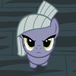  &gt;:c 1:1 2017 angry badumsquish digital_media_(artwork) earth_pony equid equine eyelashes female feral first_person_view friendship_is_magic frown glare green_eyes grey_hair grey_tail grumpy hair hasbro hi_res high-angle_view horse limestone_pie_(mlp) looking_at_viewer looking_up looking_up_at_viewer mammal my_little_pony on_model pony purple_body quadruped solo 