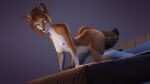  3d_(artwork) absurd_res all_fours anthro bed bedroom_eyes blender_(software) breasts canid canine digital_media_(artwork) female fennec fox furniture hi_res itsjag looking_at_viewer mammal narrowed_eyes presenting presenting_breasts seductive solo 