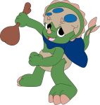 3_horns 3_toes 4_fingers abdl agumonofalchemy alpha_channel animal_feet anthro arm_outstretched baby_rattle barefoot black_eyes blue_cape blue_clothing blue_spots bone_frill brown_claws brown_diaper brown_helmet brown_horn brown_spikes brown_spines brown_toe_claws cape ceratopsian ceratopsid chasmosaurine claws clean_diaper clothed clothing confident confident_anthro determined diaper digital_drawing_(artwork) digital_media_(artwork) dinosaur dinosaur_tail eggshell eggshell_clothing eggshell_diaper eggshell_helmet eyebrow_through_helmet eyebrows facial_horn feet fighting_pose fingers fist frill_(anatomy) frill_spines full-length_portrait green_arms green_body green_chest green_face green_feet green_frill green_hands green_legs green_scales green_snout green_tail green_torso head_crest head_frill head_horn heroic heroic_pose hi_res holding_object holding_weapon horn horn_through_clothing horn_through_headwear humanoid_hands magic magic_weapon marginocephalian multi_horn multicolored_body nonbinary_(lore) nose_horn open_mouth open_smile ornithischian portrait pose prehistoric_species raised_tail rattle reptile reptile_tail rewind_(billie_taylor) scales scalie simple_background smile solo spiked_tail spikes spikes_(anatomy) spines spots superhero superhero_costume tail thagomizer toe_claws toes tongue transparent_background triceratops weapon wearing_diaper wood wooden_weapons