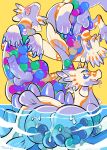  absurd_res animate_inanimate anthro aquatic aquatic_dragon autofellatio back_spikes ball_pit bedroom_eyes blush blush_lines bodily_fluids butt dragon drooling ejaculation fangs fin hi_res horn inflatable large_paws living_inflatable long_tail looking_pleasured male masturbation multicolored_body mythological_creature mythological_scalie mythology narrowed_eyes oral oral_masturbation partially_submerged penile penile_masturbation pool_toy presenting presenting_hindquarters rainbow_body saliva scalie seductive solo spikes spikes_(anatomy) tail teeth translucent valve_(mechanical) voyeur water wulferthing 