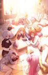  6+girls :d alternate_costume ass bare_shoulders barefoot beer_can black_pantyhose black_shirt black_shorts black_sweater blonde_hair blue_eyes blush book bookshelf braid breasts can casual chips_(food) cleavage cleavage_cutout closed_eyes closed_mouth clothing_cutout collarbone commentary_request crop_top denim denim_shorts desk dorothy_(nikke) dress drink_can drooling earphones exposed_pocket fang flower-shaped_hair food full_body goddess_(nikke) goddess_of_victory:_nikke grey_hair grey_pajamas grey_shorts hair_between_eyes hair_bun hair_spread_out hands_on_own_cheeks hands_on_own_face highres holding holding_can holding_plate horns indoors korean_commentary lap_pillow large_breasts lego_brick liliweiss_(nikke) long_braid long_hair long_sleeves looking_at_another low_twin_braids lying mechanical_horns micro_shorts midriff mouth_drool multicolored_hair multiple_girls navel official_alternate_costume official_alternate_hairstyle on_side on_stomach open_mouth pajamas panties panties_under_pantyhose pants pantyhose picture_book pillow pink_hair plant plate ponytail potted_plant radio rapunzel_(nikke) rapunzel_(pure_grace)_(nikke) red_hair red_hood_(nikke) red_hood_(retro_days)_(nikke) revision ribbed_sweater scarlet_(black_shadow)_(nikke) scarlet_(nikke) shadow shared_earphones shelf shirt short_hair short_shorts short_sleeves shorts sidelocks single_side_bun sitting sleep_mask sleeping small_breasts smile snow_white_(innocent_days)_(nikke) snow_white_(nikke) standing star-shaped_pupils star_(symbol) sweater symbol-shaped_pupils tank_top trhisell twin_braids underwear very_long_hair white_dress white_hair white_pants white_tank_top yellow_eyes 