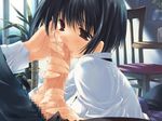  1boy 1girl asou_asuna censored character_request fellatio game_cg indoors leaf_(studio) mitsumi_misato nakamura_takeshi oral penis source_request tenshi_no_inai_12-gatsu 