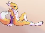  anthro armwear black_nose blue_eyes breasts canid canine clothing digimon digimon_(species) female fox mammal nude renamon ricky945 solo 