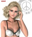  1girl blonde_hair bra bust metal_gear metal_gear_(series) metal_gear_solid metal_gear_solid_peace_walker panties paz_ortega_andrade short_hair solo underwear upper_body 