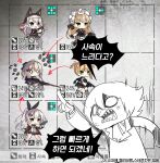  1boy 5girls anger_vein arrow_(symbol) ascot closed_mouth commander_(girls&#039;_frontline) commentary_request five-seven_(girls&#039;_frontline) five-seven_(gun) flying_sweatdrops formal game_screenshot gameplay_mechanics girls&#039;_frontline grid gun h&amp;k_p7 hair_ornament handgun iws_2000_(girls&#039;_frontline) korean_commentary korean_text light_blush madcore maid_headdress monocle multiple_girls o_o open_mouth p7_(girls&#039;_frontline) pointing ppk_(girls&#039;_frontline) sharp_teeth short_hair smile steyr_iws_2000 suit teeth translation_request walther walther_ppk weapon welrod_mk2 welrod_mkii_(girls&#039;_frontline) 