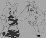 animal_humanoid anthro big_breasts big_butt breasts butt clothing female generation_4_pokemon hanging_breasts hi_res humanoid lagomorph lagomorph_humanoid legwear leporid lingerie lopunny mammal mammal_humanoid mega_evolution mega_lopunny monochrome nintendo pokemon pokemon_(species) poltergush rabbit solo solo_focus thick_thighs thigh_highs tight_clothing wickedhounds 