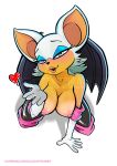  &lt;3 2022 absurd_res anthro areola bare_shoulders bat bat_wings blowing_kiss breasts clothed clothing eyeshadow female fur gloves handwear hi_res illustr_andy lipstick looking_at_viewer makeup mammal membrane_(anatomy) membranous_wings narrowed_eyes nipples rouge_the_bat sega simple_background solo sonic_the_hedgehog_(series) tan_body tan_skin text topless url watermark white_background white_body white_fur wings 