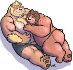  2023 anthro bear clothing duo embrace hi_res hug jakegr male male/male mammal overweight overweight_male underwear 
