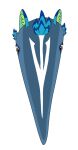 acipenseriform anthro aquatic blue_body brown_eyes chinese_paddlefish fish hi_res high-angle_view long_snout male paddlefish recently_extinct_species scale_ears scales seabreeze629 seabreeze_gladius_(seabreeze629) snout