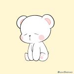  bear bodily_fluids crying fur hi_res mammal milk_(milkmochabear) milkmochabear pawpads paws pink_pawpads sad sherwind52 signature simple_background tail tears white_bear white_body white_fur 