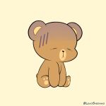  bear brown_bear brown_body brown_fur brown_pawpads depression fur grizzly_bear hi_res mammal milkmochabear mocha_(milkmochabear) pawpads sad sherwind52 signature simple_background tail ursine yellow_background 
