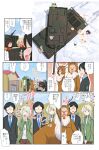  +++ 6+girls :d ^^^ aged_down anchovy_(girls_und_panzer) animal_costume anzai_romi bangs black-framed_eyewear black_hair black_jacket black_ribbon blazer blonde_hair blue_eyes blue_headwear blue_necktie blue_sky bob_cut brown_skirt building calvados_(jinguu) chibi chouno_ami closed_eyes closed_mouth commentary_request constricted_pupils covering_mouth darjeeling_(girls_und_panzer) day dress_shirt drill_hair fang footprints formal frown girls_und_panzer glasses green_hair green_jacket ground_vehicle hair_ribbon highres holding holding_stuffed_toy jacket jaw_drop jinguu_(4839ms) katyusha_(girls_und_panzer) kay_(girls_und_panzer) kneeling kodama_shichirou laughing light_brown_hair long_hair long_skirt long_sleeves mika_(girls_und_panzer) military military_vehicle motor_vehicle multiple_girls necktie nishi_kinuyo nonna_(girls_und_panzer) on_vehicle one_side_up opaque_glasses open_mouth outdoors outside_border pleated_skirt purple_eyes red_eyes reindeer_costume ribbon rosehip_(girls_und_panzer) semi-rimless_eyewear shirt short_hair skirt sky smile snow stuffed_animal stuffed_toy suit sweatdrop swept_bangs tank teddy_bear translation_request tsuji_renta tulip_hat twin_drills twintails type_10_(tank) under-rim_eyewear white_shirt wing_collar yellow_skirt 