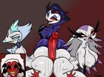  absurd_res anatid andrealphus_(helluva_boss) angry anseriform anserine anthro avian avian_demon big_breasts big_butt big_penis bird blue_body blue_eyes blue_fur blue_hair bodily_fluids breasts brother_(lore) brother_and_sister_(lore) butt demon eyelashes female femboy fur galliform genitals grey_body grey_fur grey_hair group hair hellaverse helluva_boss hi_res hot_dogging hot_dogging_pov husband husband_and_wife imp leg_grab long_eyelashes long_hair looking_back male male/female male/male married_couple nude owl owl_demon peafowl penis phasianid red_body red_eyes red_skin sex short_hair sibling_(lore) simple_background sister_(lore) smile stella_(helluva_boss) stolas_(helluva_boss) swan sweat sweaty_butt tezcaart thigh_grab white_body white_face white_fur white_hair wife yellow_eyes 