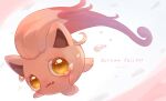  absurdres blush_stickers character_name commentary_request crying fangs highres looking_at_viewer no_humans open_mouth pokemon pokemon_(creature) sad scream_tail shii_(no-va_could) solo tears white_background yellow_eyes 