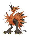 2020 3:4 4_toes ambiguous_feral ambiguous_gender avian beak biped bipedal_feral black_beak black_body black_feathers black_scutes claws dated digitigrade feathers feet feral galarian_form galarian_zapdos generation_8_pokemon hi_res legendary_pokemon long_beak long_neck multicolored_body multicolored_feathers nintendo open_beak open_mouth orange_body orange_feathers orange_wings pokemon pokemon_(species) pupils regional_form_(pokemon) scuted_legs scutes signature simple_background slit_pupils solo toe_claws toes tomaruchi white_background wings yellow_claws yellow_eyes