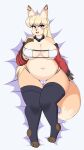 absurd_res anthro bed big_breasts big_butt black_eyeshadow blonde_hair breasts brown_body brown_fur butt camel_toe canid canine clothing collar dipstick_ears dipstick_limbs dipstick_tail ear_markings ear_piercing eyeshadow female fox fur furniture hair hi_res inner_ear_fluff kotone_(zelripheth) legwear looking_at_viewer lying makeup mammal markings multicolored_body multicolored_ears multicolored_fur navel on_back orange_body orange_fur piercing pink_eyes slightly_chubby slightly_chubby_female solo tail tail_markings thong tuft two_tone_body two_tone_fur underwear wide_hips yellow_body yellow_fur zelripheth 