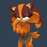  absurd_res anthro badger big_breasts bracelet breasts clothed clothing coolerinker female hi_res inverted_nipples jewelry mammal mustelid musteline nipples sega solo sonic_boom sonic_the_hedgehog_(series) sticks_the_jungle_badger topless 