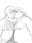  absurd_res anthro balls belly blush breasts butt digital_media_(artwork) domestic_pig duo efryol eyes_closed genitals hair hi_res kissing male male/male mammal nipples nude open_mouth overweight overweight_anthro overweight_male sex simple_background suid suina sus_(pig) tonydapig 