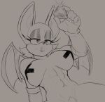  abs absurd_res anthro bat_wings big_breasts breasts clothing eyelashes female gem gloves handwear hi_res lips lipstick makeup membrane_(anatomy) membranous_wings midriff muscular muscular_female navel pasties pubes reliusmax rouge_the_bat sega sketch solo solo_focus sonic_the_hedgehog_(series) thick_lips under_boob wings 