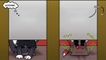  anthro bathroom bottomwear bottomwear_down canid canid_demon canine clothed clothing demon duo electronics fart female hellaverse hellhound helluva_boss imp klovs loona_(helluva_boss) mammal millie_(helluva_boss) mythological_canine mythological_creature mythology panties panties_down pants pants_down partially_clothed phone pooping public_restroom restroom_stall shorts shorts_down sitting sitting_on_toilet thought_bubble toilet toilet_paper toilet_use underwear underwear_down using_phone 