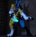  3_fingers 3d_(artwork) 4_fingers anthro armwear bacn balls bandai_namco big_balls big_breasts big_penis biped black_body black_claws black_fur black_nose black_pawpads black_paws blue_balls blue_body blue_fur blush breasts brick bridal_gauntlets cancer_(symbol) canid canine canis chest_spike chest_tuft claws clothed clothed/nude clothing countershade_torso countershading crossover curvy_figure digimon digimon_(species) digital_media_(artwork) duo eyebrows facial_markings female fingers fox fur fur_markings generation_4_pokemon genitals glowing glowing_genitalia glowing_penis hand_on_leg hand_on_stomach head_markings humanoid_genitalia humanoid_penis jackal legwear lucario male male/female mammal markings mask_(marking) muscular muscular_male night nightbotgrey nintendo nipples nude open_mouth outside_sex pawpads penis pink_nipples pink_pawpads pink_penis pokemon pokemon_(species) purple_body purple_clothing purple_fur red_eyes renamon shaded size_difference smile spikes spikes_(anatomy) spread_legs spreading surprised_expression tan_body teeth thigh_highs tuft valorlynz wall_(structure) white_body white_fur worried yellow_body yellow_fur 