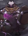  balls big_balls big_penis clothed clothing dildo draringoa erection genitals hi_res humanoid humanoid_genitalia humanoid_penis machine male not_furry partially_clothed penis purple_penis robot sex_toy solo 