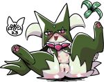  blush felid feline female generation_9_pokemon genitals mammal meowscarada misterdonut multi_nipple nintendo nipples pawpads paws pokemon pokemon_(species) pussy smug spread_legs spreading 