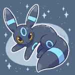  alternate_color black_eyes ci_spl colored_sclera full_body lowres lying no_humans pokemon pokemon_(creature) pokemon_focus shiny_pokemon solo sparkle umbreon yellow_sclera 