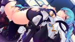  1girl arch_kalmia armor ass blue_hair blush boots breasts breasts_out censored clenched_teeth defeat fuyunagi_tsubasa game_asset imminent_rape long_hair looking_at_viewer magical_girl medium_breasts monster mosaic_censoring nipples non-web_source official_art ponytail purple_eyes pussy red_eyes restrained satou_takumi self-datamine shinsou_kenki_arch_saver solo solo_focus spread_legs tears teeth thighhighs torn_clothes torn_thighhighs variant_set visual_novel_cg wide_spread_legs 