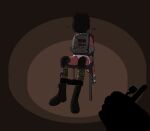  ambiguous_gender anthro arms_tied bag_over_head bdsm black_body black_fur blood bodily_fluids bomb bondage boots bottomwear bottomwear_down bound camo canid canine chair clothed clothing detonator distressed english_text explosives first_person_view footwear fox foxdance fur furniture gagged_talk knee_highs knee_pads knee_socks legwear mammal napalm on_chair panties pants pants_around_ankles pants_down partially_clothed peril pink_clothing pink_panties pink_underwear pov_hands red_body red_fur shaded shoes simple_background simple_shading socks solo stockings suicide_bomber suicide_vest tail tail_tied tape tape_bondage text torn_clothing torn_legwear torn_stockings underwear white_body white_fur 