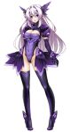  1girl :o armor ass_visible_through_thighs blush boots breasts chest_jewel cleavage clothing_cutout corruption covered_navel covered_nipples dark_exs-tia dark_persona elbow_gloves full_body game_asset gloves hair_ornament high_heel_boots high_heels highleg highleg_leotard inoino katsuragi_marina kouyoku_senki_exs-tia large_breasts large_variant_set leotard long_hair looking_at_viewer non-web_source official_art open_mouth pubic_tattoo purple_eyes self-datamine shiny_clothes showgirl_skirt simple_background skirt solo standing tachi-e tattoo thigh_boots thighhighs transparent_background turtleneck variant_set white_hair 
