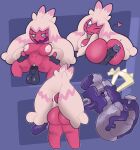 areola balls big_breasts big_butt blue_background bodily_fluids breasts butt disembodied_penis eyelashes featureless_feet feet female front_view generation_9_pokemon genital_fluids genitals grey_eyes hammer heart_symbol hi_res holding_hammer holding_object holding_tool holding_weapon humanoid looking_at_viewer male male/female mschaox6 nintendo nipples one_eye_closed open_mouth penetration penis pink_areola pink_nipples pokemon pokemon_(species) precum rear_view sex shortstack simple_background smile solo thick_thighs tinkaton tools vaginal vaginal_penetration weapon wide_hips wink winking_at_viewer