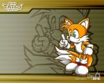  animal_ears animal_nose blue_eyes character_name clenched_hand company_name copyright_logo copyright_name fox_boy fox_ears fox_tail lineart logo multicolored_shoes multiple_tails official_art official_wallpaper pointing pointing_up red_shoes shoes smile sonic_(series) sonic_battle tail tails_(sonic) two-tone_shoes two_tails white_shoes yellow_fur zoom_layer 