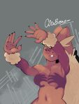  absurd_res anthro arm_tuft blush breasts brown_body brown_fur c0cobeanz female female_anthro fluffy fur generation_4_pokemon hi_res lagomorph long_ears looking_at_viewer lopunny mammal nintendo pokemon pokemon_(species) pose raised_arms shadow simple_background smile smiling_at_viewer solo standing tan_body tan_fur tuft 