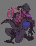 after_transformation anthro avian bird clothing corruption corvid corvus_(genus) genitals hi_res humanoid_genitalia humanoid_penis kett_lezar lgbt_pride lgbt_pride_month male monster open_mouth oscine passerine penis pride raven solo teeth tendrils thestory thong tongue transformation underwear