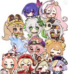  >_< 6+girls :d ^_^ ahoge aino_(genshin_impact) animal_ear_fluff animal_ears bell blonde_hair blue_eyes blue_hair blush bow-shaped_hair brown_hair brown_mittens closed_eyes closed_mouth coin commentary_request cross-shaped_pupils dark-skinned_female dark_skin diona_(genshin_impact) dodoco_(genshin_impact) dori_(genshin_impact) from_behind genshin_impact glasses green_eyes green_hair hair_bell hair_between_eyes hair_ornament hand_up hands_up hat highres holding holding_coin iansan_(genshin_impact) jingle_bell kachina_(genshin_impact) klee_(genshin_impact) leaf_hair_ornament long_hair long_sleeves looking_at_viewer melusine_(genshin_impact) mittens mora_(genshin_impact) multicolored_hair multiple_girls nahida_(genshin_impact) nurse_cap ofuda ofuda_on_head one_eye_closed oooma_155 open_mouth orange_visor_cap own_hands_together parted_lips pink_hair pointy_ears prune_(genshin_impact) purple_eyes purple_hair qingdai_guanmao qiqi_(genshin_impact) red_eyes sayu_(genshin_impact) sigewinne_(genshin_impact) smile symbol-shaped_pupils tail visor_cap white_hair xd yaoyao_(genshin_impact) yellow_eyes 
