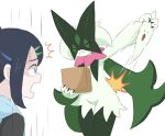 2026 3_fingers ambiguous_gender anthro blue_eyes blue_hair claws ditto_(pokemon) fake_tail female female_(lore) finger_claws fingers flower_(anatomy) fur generation_1_pokemon generation_9_pokemon green_body green_fur group hair human liko's_meowscarada liko_(pokemon) mammal mask meowscarada nintendo open_mouth pink_nose pokemon pokemon_(species) shocked trio ylit