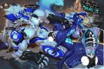 4_toes 5_fingers absurd_res ahegao animal_genitalia animal_penis anthro anthro_on_anthro anthro_penetrated anthro_penetrating anthro_penetrating_anthro anus arm_markings belly_gem big_breasts big_penis black_nose blue_body blue_fur bodily_fluids body_hair braided_hair breasts butt candle canid canine canine_genitalia canine_penis canis chest_gem clawing_at_ground claws close-up collar collar_only collar_pull cutaway deaddomovec dialogue duo english_text fangs feet female female_penetrated finger_claws fingerless_(marking) fingers fur gem genital_fluids genital_piercing genitals gloves_(marking) glowing glowing_genitalia glowing_penis hair happy_trail hi_res hindpaw horn humanoid_hands knot knotted_penis larger_male leg_markings looking_pleasured lying magic magic_circle male male/female male_penetrating male_penetrating_female mammal markings multicolored_body multicolored_fur muscular muscular_anthro muscular_male navel nipples nude nude_anthro nude_female nude_male nyx_(icebounde) on_back paws penetration penile penile_penetration penile_spines penis penis_in_vagina piercing pubes purple_body purple_fur purple_hair scratches sex size_difference smaller_female smaller_penetrated snowstorm_(wolfxblade) speech_bubble steam_from_nostrils sweat tail teeth text thigh_markings toe_claws toes two_tone_body two_tone_fur vaginal vaginal_fluids vaginal_penetration vulva wearing_collar white_body white_fur white_hair wolf x-ray_view